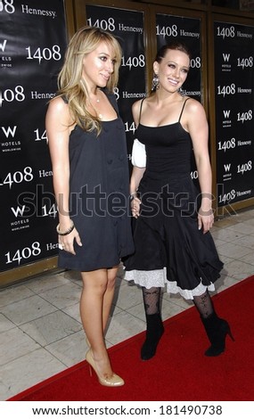 Haylie Duff, Hilary Duff at MGM and Dimension Films Present the Premiere of 1408, Mann\'s Village Theatre in Westwood, New York, NY, June 12, 2007