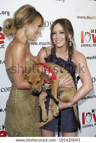 Haylie Duff, Hilary Duff at BOW WOW WOW Celebrity Fundraiser for Much Love Animal Rescue, Playboy Mansion, Los Angeles, CA, July 14, 2007