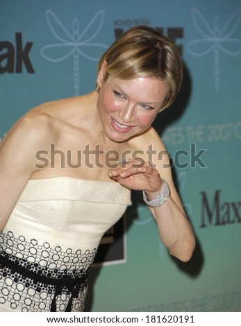 Renee Zellweger at Women In Film Presents THE BEST OF THE BEST 2007 CRYSTAL LUCY AWARDS, Beverly Hilton Hotel, Los Angeles, CA, June 14, 2007