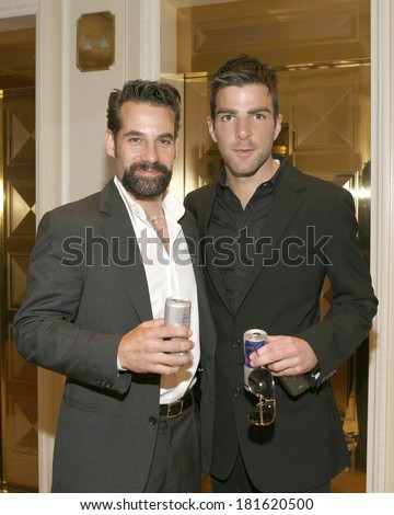 Adrian Pasdar, Zachary Quinto inside for LUCKY Club Gift Lounge for the 2007-2008 TV Network Upfronts Previews, The Ritz Carlton Hotel, New York, NY, May 14, 2007
