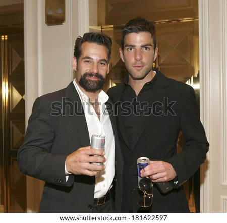 Adrian Pasdar, Zachary Quinto inside for LUCKY Club Gift Lounge for the 2007-2008 TV Network Upfronts Previews, The Ritz Carlton Hotel, New York, NY, May 14, 2007