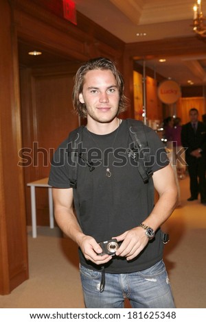 Taylor Kitsch inside for Day 2 - LUCKY Club Gift Lounge for the 2007-2008 TV Network Upfronts, The Ritz Carlton Hotel, New York, NY, May 15, 2007