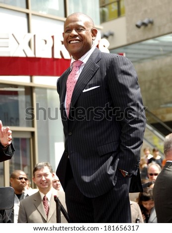 Forest Whitaker at the induction ceremony for STAR ON THE HOLLYWOOD WALK OF FAME for Forest Whitaker, Hollywood Boulevard in front of Kodak Theatre, Los Angeles, April 16, 2007