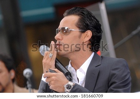 Marc Anthony on stage for NBC Today Show Concert with Marc Anthony, Rockefeller Center, New York, NY, July 27, 2007