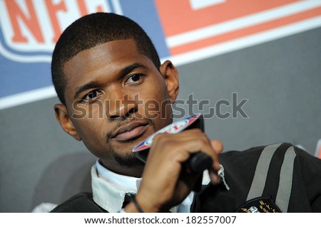 Usher at the press conference for 2008 NFL Kickoff Press Conference, Frederick P Rose Hall - Jazz at Lincoln Center, New York, NY, September 03, 2008