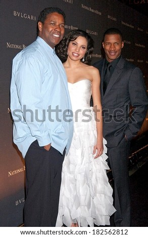 Denzel Washington, Jurnee Smollett, Nate Parker at 2008 National Board of Review of Motion Picture Awards Gala, Cipriani Restaurant 42nd Street, New York, NY, January 15, 2008