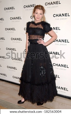 Blake Lively, wearing Chanel, at Chanel Fine Jewelry\'s Night of Diamonds Dinner, The Plaza Hotel, New York, NY, January 16, 2008