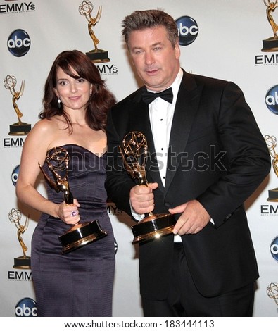 Tina Fey, Alec Baldwin in the press room for 60th Annual Primetime Emmy Awards - PRESS ROOM, Nokia Theatre, Los Angeles, CA, September 21, 2008