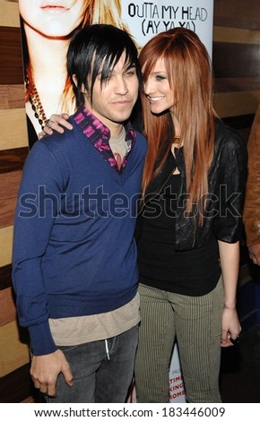 Pete Wentz, Ashlee Simpson at Caribou Iced Coffee Ashlee Simpson Party, Marquee night club, New York, NY, February 26, 2008