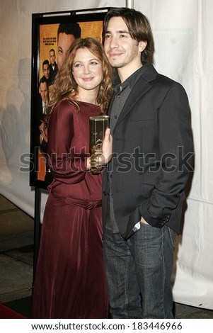 Drew Barrymore, wearing a Gucci dress,, Justin Long at Vince Vaughn's Wild West Comedy Show Premiere, Egyptian Theatre, Los Angeles, CA, January 28, 2008
