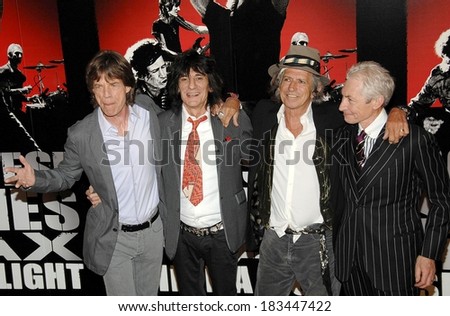 The Rolling Stones, Mick Jagger, Ronnie Wood, Keith Richards, Charlie Watts at the press conference for SHINE A LIGHT Press Conference, The New York Palace Hotel, New York, March 30, 2008
