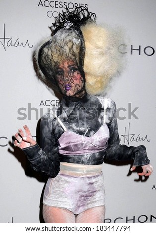 Lady Gaga, in a Marc Jacobs bra and panties, attending The Accessories Council 13th Annual ACE Awards, Cipriani Restaurant 42nd Street, New York November 2, 2009