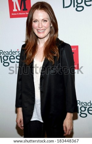 Julianne Moore in attendance for Reader\'s Digest\'s Make it Matter Day in Support of Literacy and Education, New York Public Library, New York, NY October 4, 2009