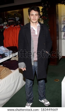 James Franco at Brooks Brothers Holiday Benefit for St Jude Children\'s Research Hospital, Brooks Brothers Flagship Store, New York, NY December 9, 2009