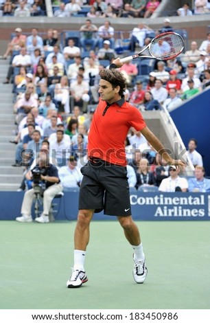 Roger Federer at a public appearance for US Open 2009 Tennis Tournament-SUN, USTA Billie Jean King National Tennis Center, Flushing Meadows, NY September 13, 2009