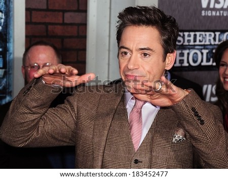 Robert Downey Jr at SHERLOCK HOLMES Premiere, Alice Tully Hall at Lincoln Center, New York, NY December 17, 2009