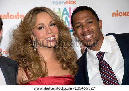 Mariah Carey, Nick Cannon at a public appearance for Nickelodeon\'s TeenNick HALO Awards Screening, Newseum, Washington, DC December 9, 2009 Photo By Stephen Boitano/Everett Collection