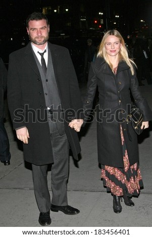 Liev Schreiber, Naomi Watts at The 2008 National Board of Review of Motion Pictures Awards, Cipriani Restaurant 42nd Street, New York, NY, January 14, 2009