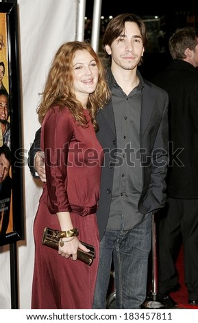 Drew Barrymore, wearing a Gucci dress,, Justin Long at Vince Vaughn\'s Wild West Comedy Show Premiere, Egyptian Theatre, Los Angeles, CA, January 28, 2008