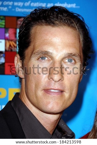 Matthew McConaughey at ONE PEACE AT A TIME Premiere, Arclight Hollywood, Los Angeles, CA October 21, 2009