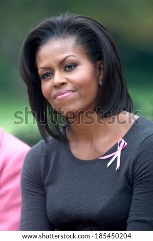 Michelle Obama at the press conference for First Lady Michelle Obama Hosts Breast Cancer Awareness Month Event, The White House, Washington, DC October 23, 2009