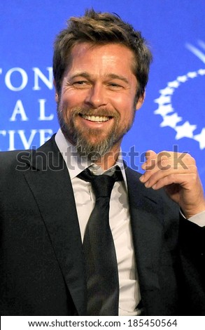 Brad Pitt at a public appearance for Clinton Global Initiative - THU, Sheraton New York Hotel and Towers, New York, NY, USA September 24, 2009