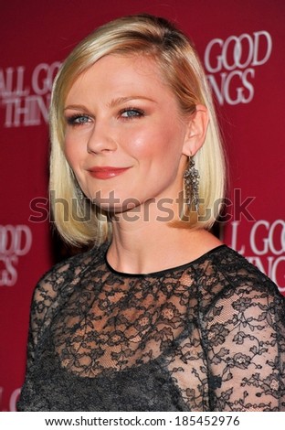 Kirsten Dunst , wearing Fred Leighton earrings, at ALL GOOD THINGS Premiere, School of Visual Arts, SVA, Theater, New York, NY December 1, 2010