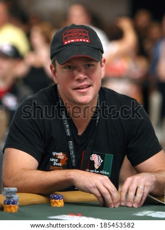 Matt Damon in attendance for 2010 Ante Up for Africa Celebrity Charity Poker Tournament, Rio All-Suite Hotel & Casino, Las Vegas, NV July 3, 2010