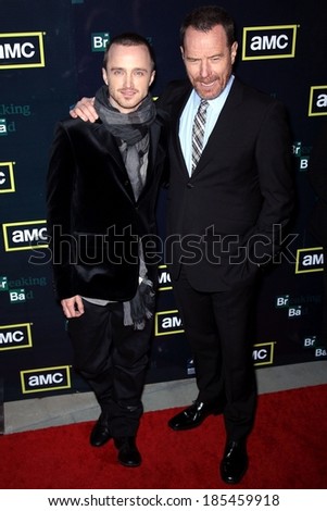 Aaron Paul, Bryan Cranston at AMC TV and Sony Pictures Television BREAKING BAD Season Three Premiere, Arclight Hollywood, Los Angeles, CA March 9, 2010