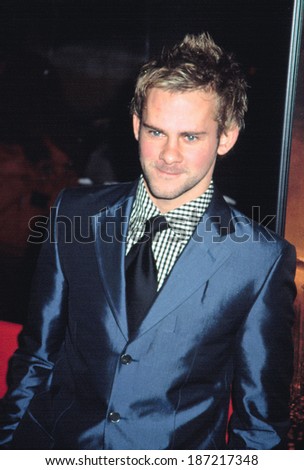 Dominic Monaghan at the premiere of THE LORD OF THE RINGS THE TWO TOWERS, 12/5/2002, NYC