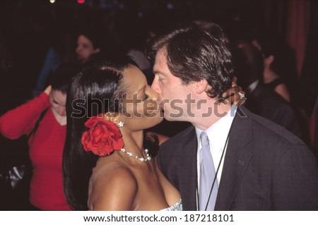Garcelle Beauvais-Nilon and husband Mike Nilon at premiere of BAD COMPANY, NY 6/4/2002