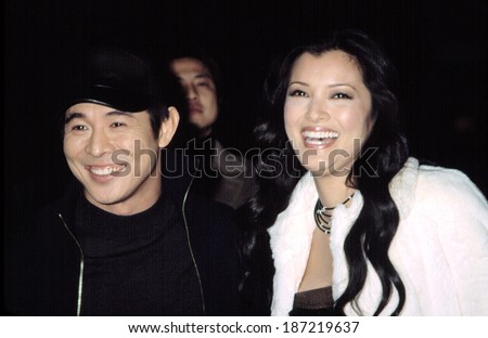 Jet Li and Kelly Hu at premiere of CRADLE 2 THE GRAVE, NY 2/24/2003