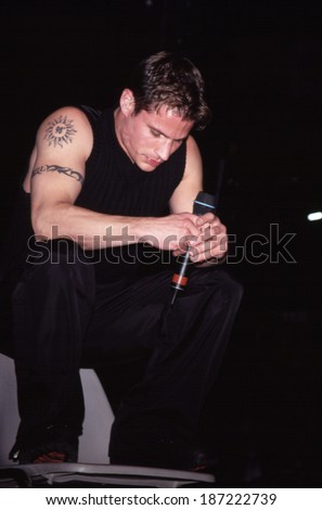 Nick Lachey of 98 Degrees at the Z100 Jingle Ball at Madison Square Garden, 12/16/99