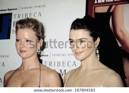 Gretchen Mol and Rachel Weisz at premiere of SHAPE OF THINGS at the Tribeca Film Festival, NY 5/7/2003