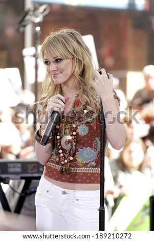 Hilary Duff on stage for NBC Today Show Concert Series with HILARY DUFF, Rockefeller Center, New York, NY, June 17, 2005
