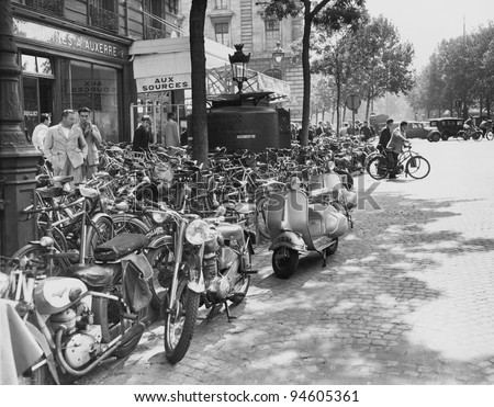 Street scene in Paris, August 23, 1953