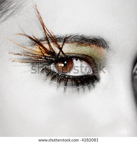 stock photo Beautiful High Fashion Eye Makeup