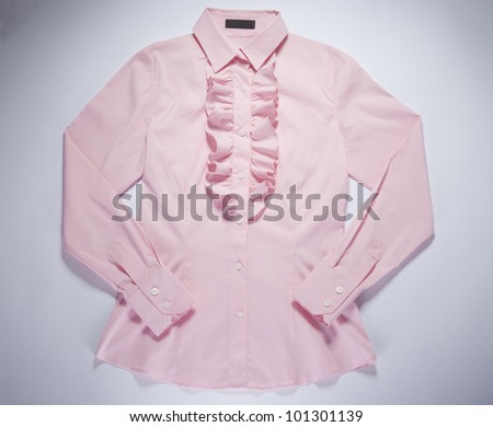 Beautiful pink shirt with jabot