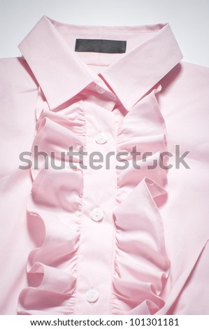 Beautiful pink shirt with jabot