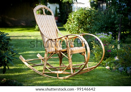 Rocking chair in the garden