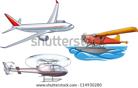 Types of air transportation.
