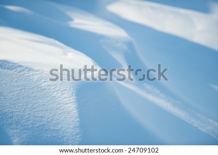 Patterns in blowing and drifting snow.