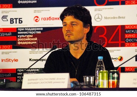 MOSCOW, RUSSIA - JUNE 30: movie director Barnaby Southcombe at press-conference of \