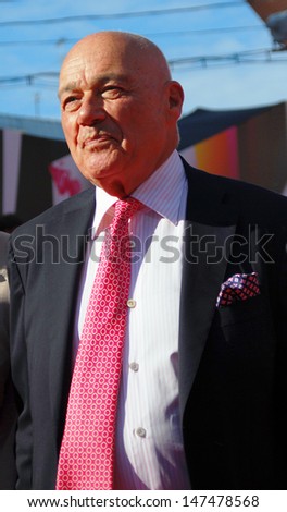 MOSCOW - JUNE 20: Tv host, journalist Vladimir Pozner at XXXV Moscow International Film Festival red carpet opening ceremony. Taken on June 20, 2013 in Moscow.
