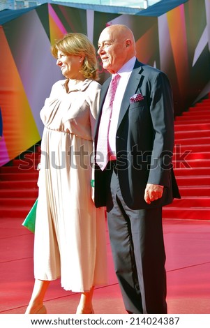 MOSCOW - JUNE 20, 2013: Journalist and writer Vladimir Pozner at XXXV Moscow International Film Festival red carpet opening ceremony.