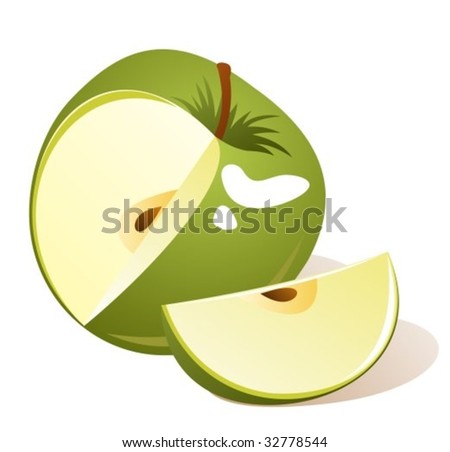 Apple Slice Drawing