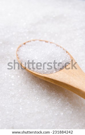 White sugar for adding to different cakes.