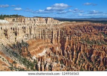 magnificent views of mountain amphitheater in Bryce Canyon , National Park, Utah, USA