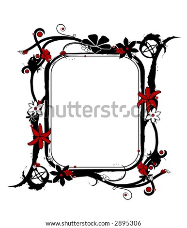 Black And Red Frame Stock Vector Illustration 2895306 : Shutterstock