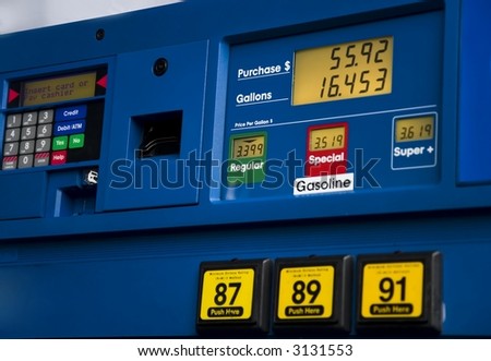 Gas prices and tank fill-up prices